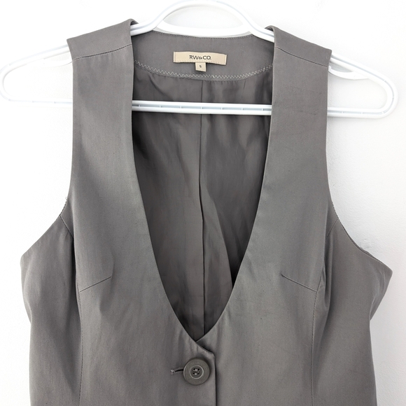 RW&CO. Women's Y2K Gray Vest~ Size 5 - Picture 2 of 10